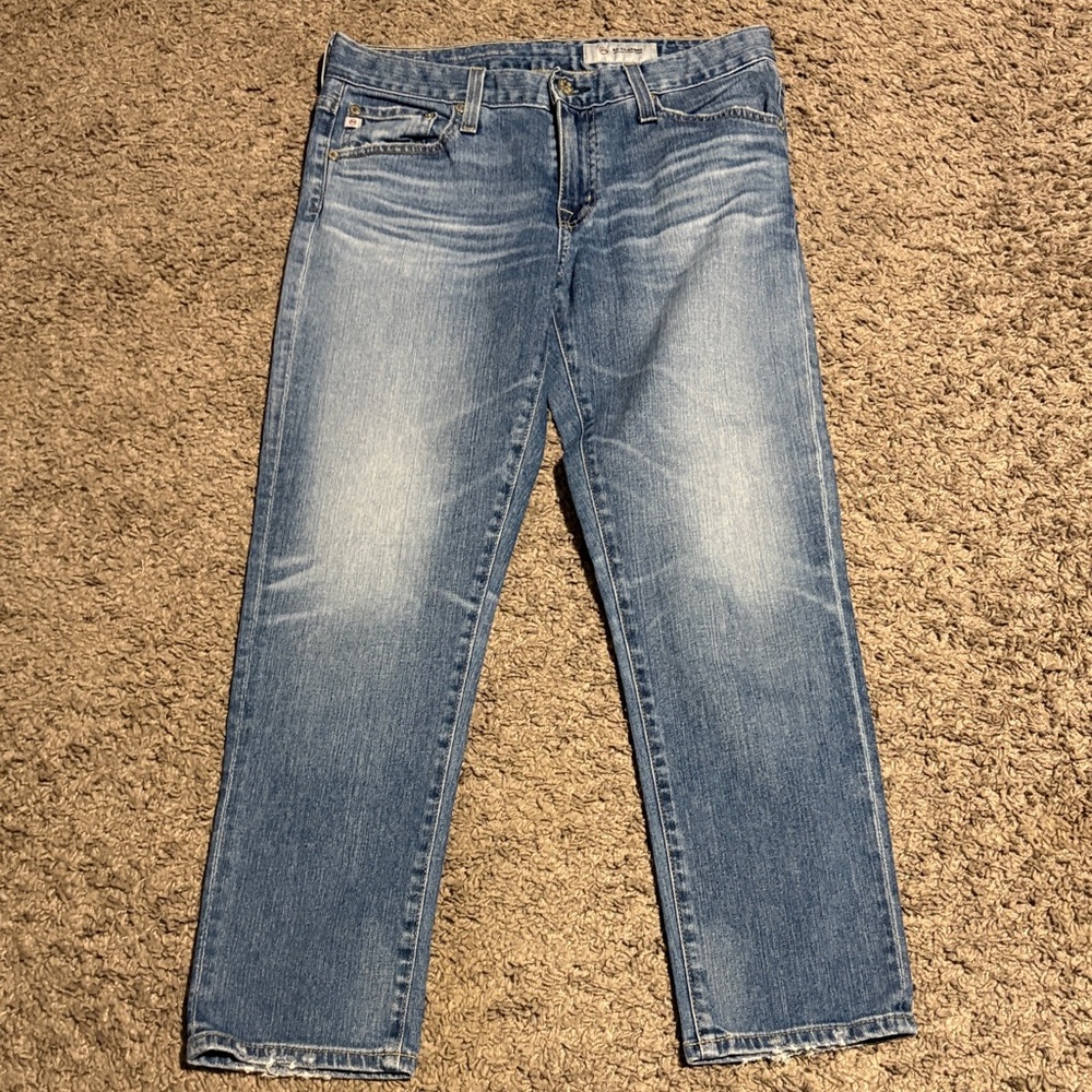 AG Adriano Goldschmied Blue Straight Jeans